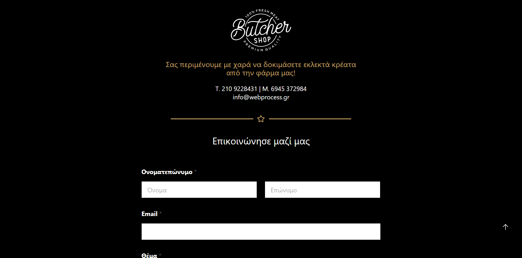 Website Κρεοπωλείου/Butcher Shop 1